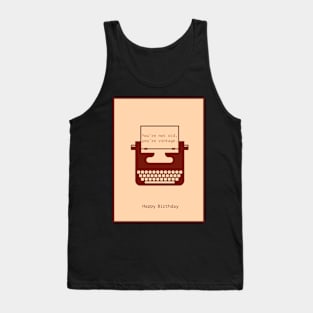 Typewriter Thanks Vintage Tank Top